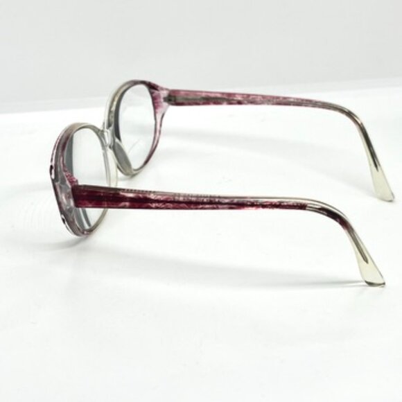 VINTAGE FUNDAMENTALS F008 PINK CLEAR EYEGLASS FRAMES 54 15 145 PLASTIC METAL ARM - Picture 4 of 16